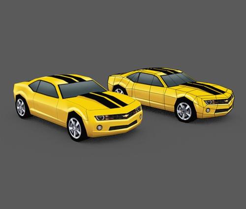 Low Poly 2010 Camero preview image